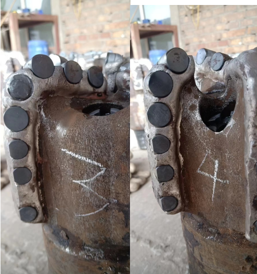 20220424 Q customer used 1613BIM-1 to make a 6 1/2 drill bit and drilled 2050 meters  for the first time in the second opening of the small hole in Ansai 